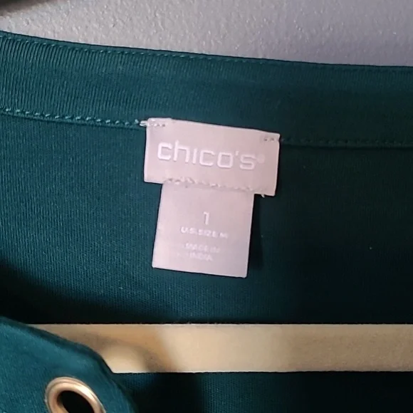 Chicos Green Top - Picture 3 of 4